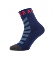 SEALSKINZ Skarpetki wodoodporny do kostki Warm Weather - roz. 43-46, unisex, granatowy/szary/czerwony