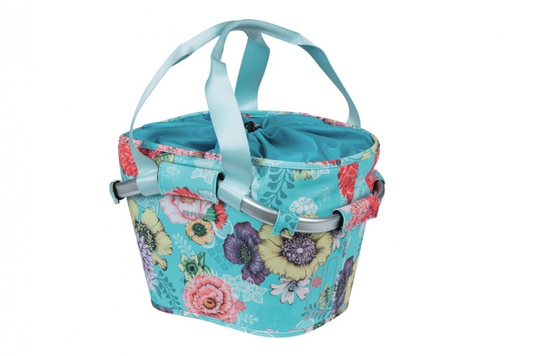 BASIL Torba na kierownicę City-Bag Carry All Bloom Field - 27x37x25cm, niebieski/kwiaty (sky blue)