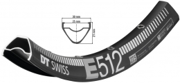DT Swiss E 512 felga 27,5 cala czarna, 584-25, 28 szprych