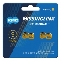 KMC spinka do łańcucha 6,6 mm 9-rzędowego, Ti-N, złota