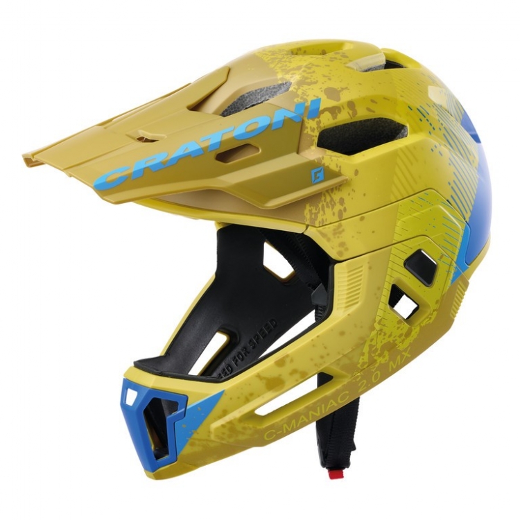 Kask rowerowy Cratoni C-Maniac 2.0MX (MTB) rozm. L/XL(58-61cm) żółty/niebieski mat