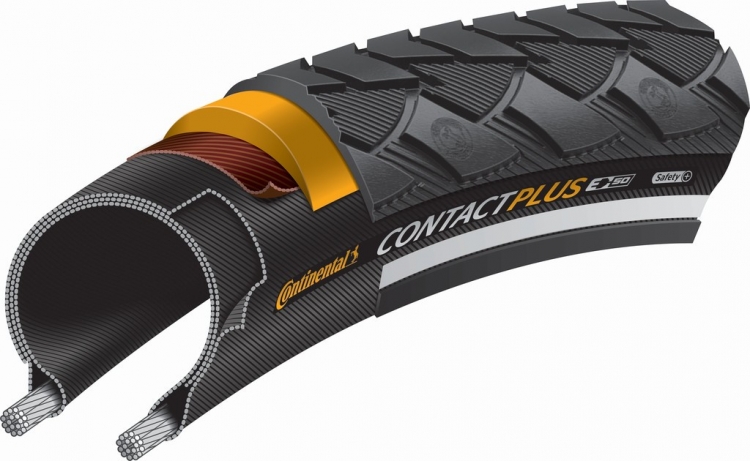 Continental Contact Plus, 27,5 x 1i1/2 Etrto 42-584, czarna, reflex Continental Contact Plus, 27,5 x 1i1/2 Etrto 42-584, czarna, reflex