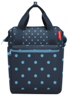 KLICKFIX Torba bagażnikowa ROOMY GT - 25x40x17cm, niebieski/kropki (mixed dots blue)