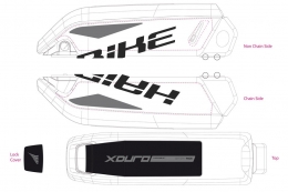 Naklejki na akumulator dla roweru E- bike Haibike XDURO NDURO Pro, 2015 r.