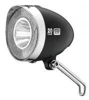 XLC CL-D03 Retro, lampa przednia LED, senso, czarna, 20 LUX