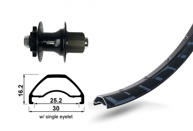 Koło tylne 27,5 cala, XLC Evo Boost, Rodi REady 25, 32 otw.