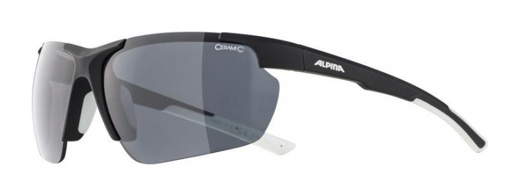 ALPINA Okulary słoneczne Defey HR - Cat.3, czarny/biały mat/szkło czarne