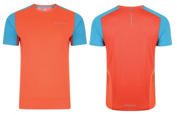 Dare2b Unified Tee DWT 354, koszulka męska, pomarańczowo-niebieska, r. XL