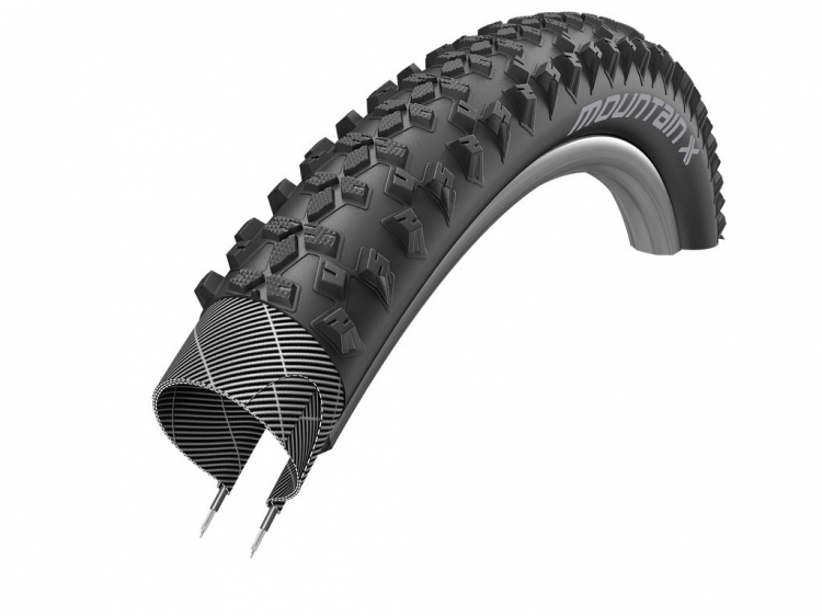 XLC MountainX VT-08 opona drutowa MTB, 29 x 2,10 cala, czarna, reflex XLC MountainX VT-08 opona drutowa MTB, 29 x 2,10 cala, czarna, reflex