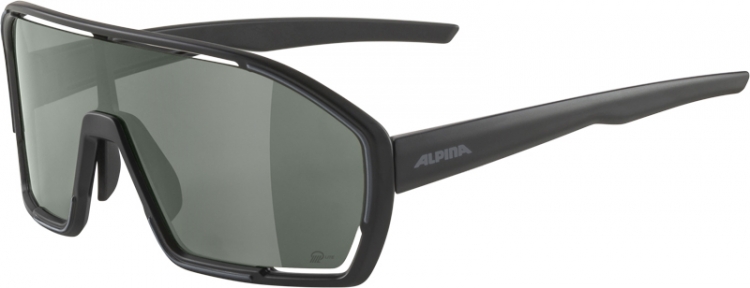 ALPINA Okulary słoneczne Bonfire Q-Lite - Cat.3, czarny/szkło srebrne, hydrofobowy, Fogstop