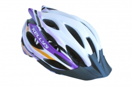 Kask rowerowy dynamic white-alpine purple m/l