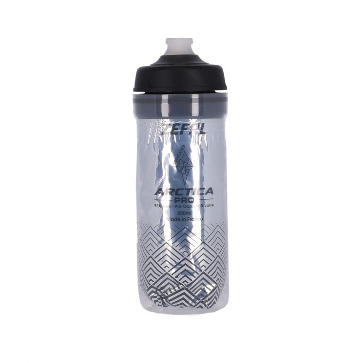 Bidon Zefal Arctica Pro 55 550ml, srebrno-czarny Bidon Zefal Arctica Pro 55 550ml, srebrno-czarny