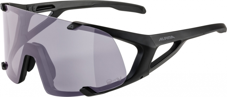 ALPINA Okulary słoneczne Hawkeye Q-Lite V Cat. 1-3 - czarny/fioletowy, hydrofobowy, Fogstop