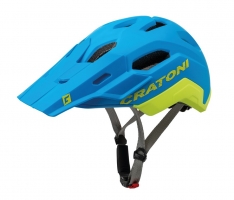 CRATONI C-Maniac 2.0 Trail, kask rowerowy MTB, r. L/XL (58-61cm), niebiesko-żółty matowy