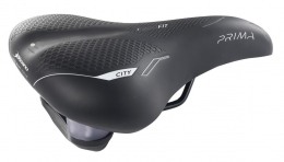 Selle Bassano Prima City Elastomery siodło unisex, czarne 260 x 250 mm, 495 g