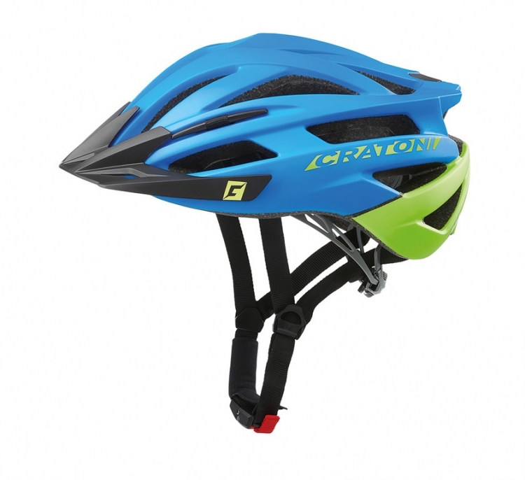 Cratoni Agravic kask rowerowy MTB, r. L / XL (58-62 cm) niebiesko - limonkowy mat