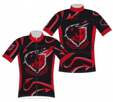 Redvil Racefit koszulka rowerowa męska czarno-czerwona r. XXL