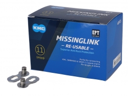 Spinki KMC MissingLink 11R EPT srebrna 40 sztuk dla łańcuchów 5.65mm,11rz