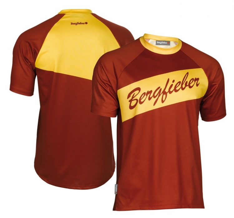 BERGFIEBER Multisportshirt BORDALA koszulka męska, burgundowa, rozmiar S