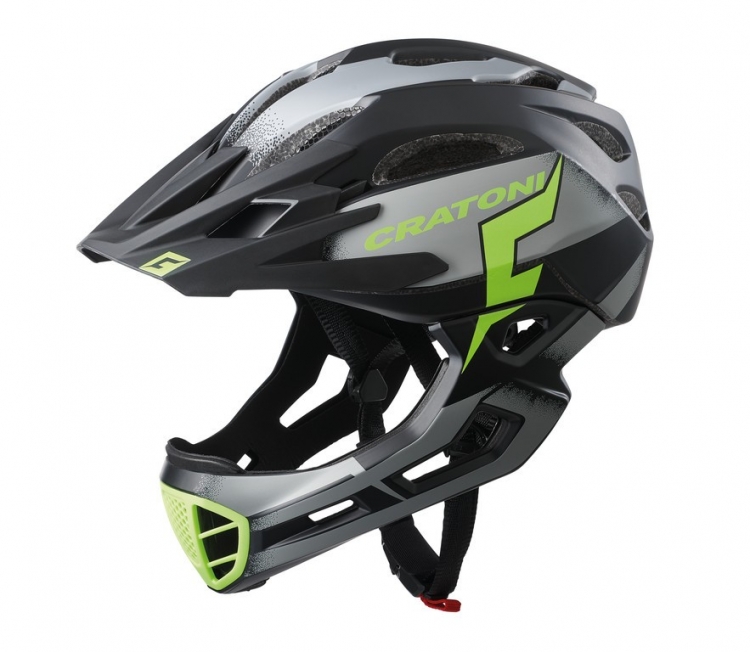 Cratoni C-Maniac PRO kask MTB, czarno-limonkowy matt, r. M/L (54-58 cm)