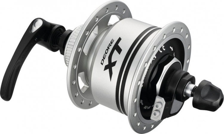 Shimano Deore XT DH-T785, piasta przednia z dynamem, 32 o, Clock