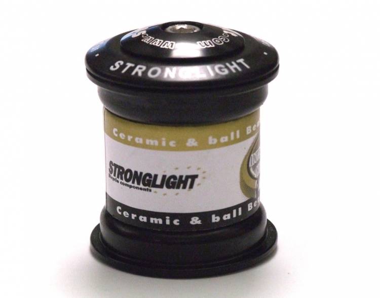 Stronglight O´Light A-head stery stalowe, 1 i 1/8 cala, czarne