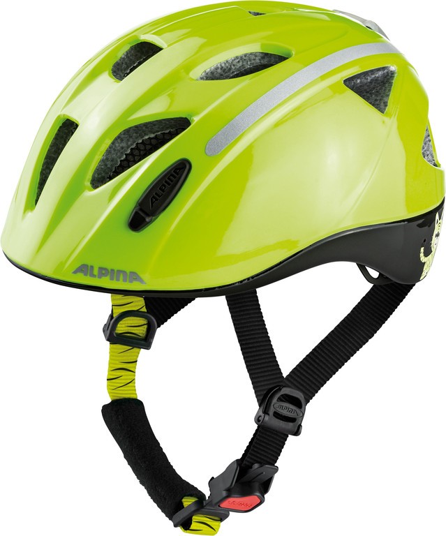 ALPINA Kask rowerowy dziecięcy Ximo Flash Be Visible - roz. 47-51cm, żółty neon