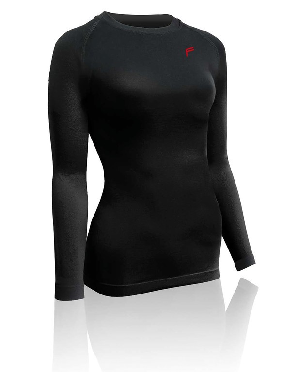 F- Lite ML 240 Heat, damska koszulka z długim rękawem, czarna, r. S (34-36)