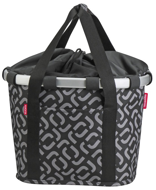 KLICKFIX Koszyk na kierownicę Bikebasket - 35x28x26cm, czarny/szary (signature black)