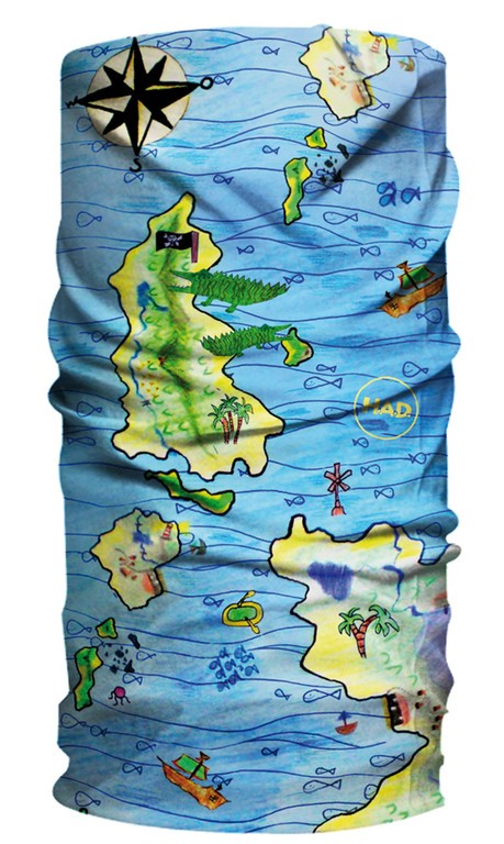HAD Chusta dziecięca wielofunkcyjna, kolorowa mapa