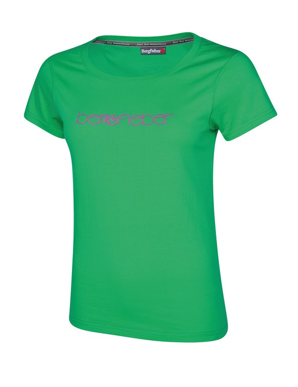 Bergfieber LOGO Da, T-Shirt damski, zielony, r. S