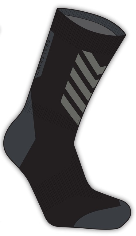 SealSkinz Hydrostop, skarpety MTB MID czarno-szare, r. S SealSkinz Hydrostop, skarpety MTB MID czarno-szare, r. S