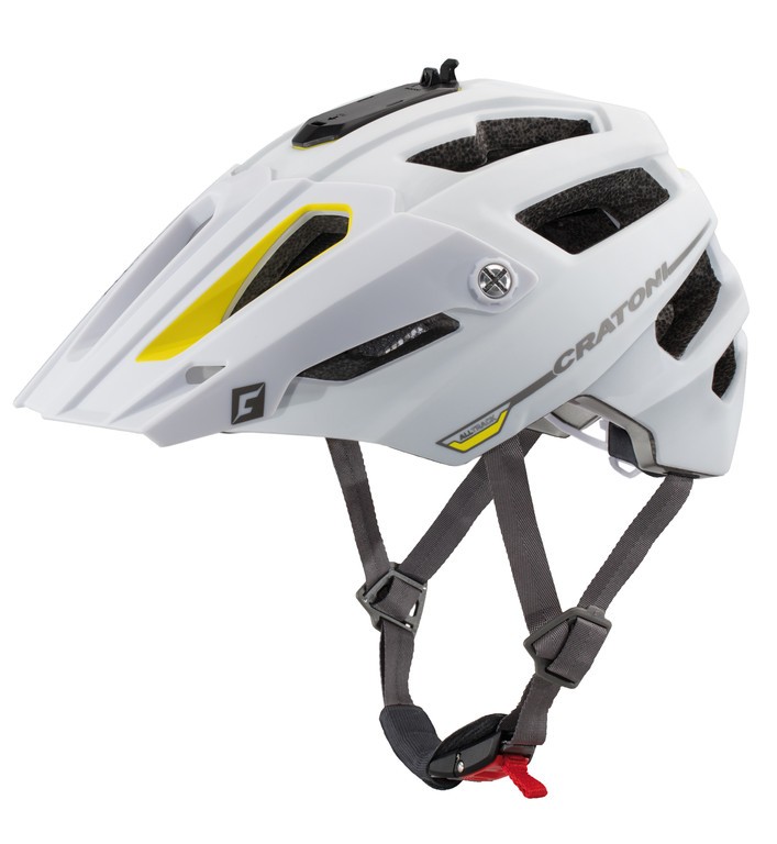 Cratoni AllTrack kask MTB, r. M/L (54-58cm) biało-żółty