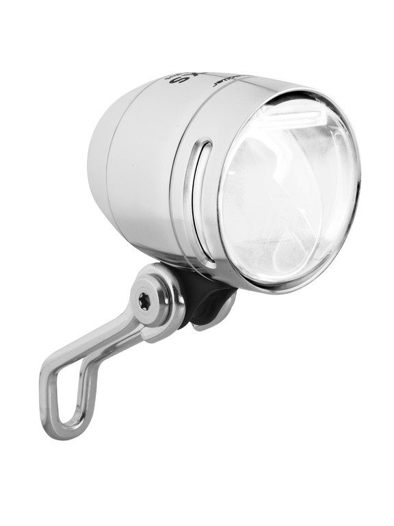 Busch & Muller IQ-X lampa przednia LED, srebrna błyszcząca